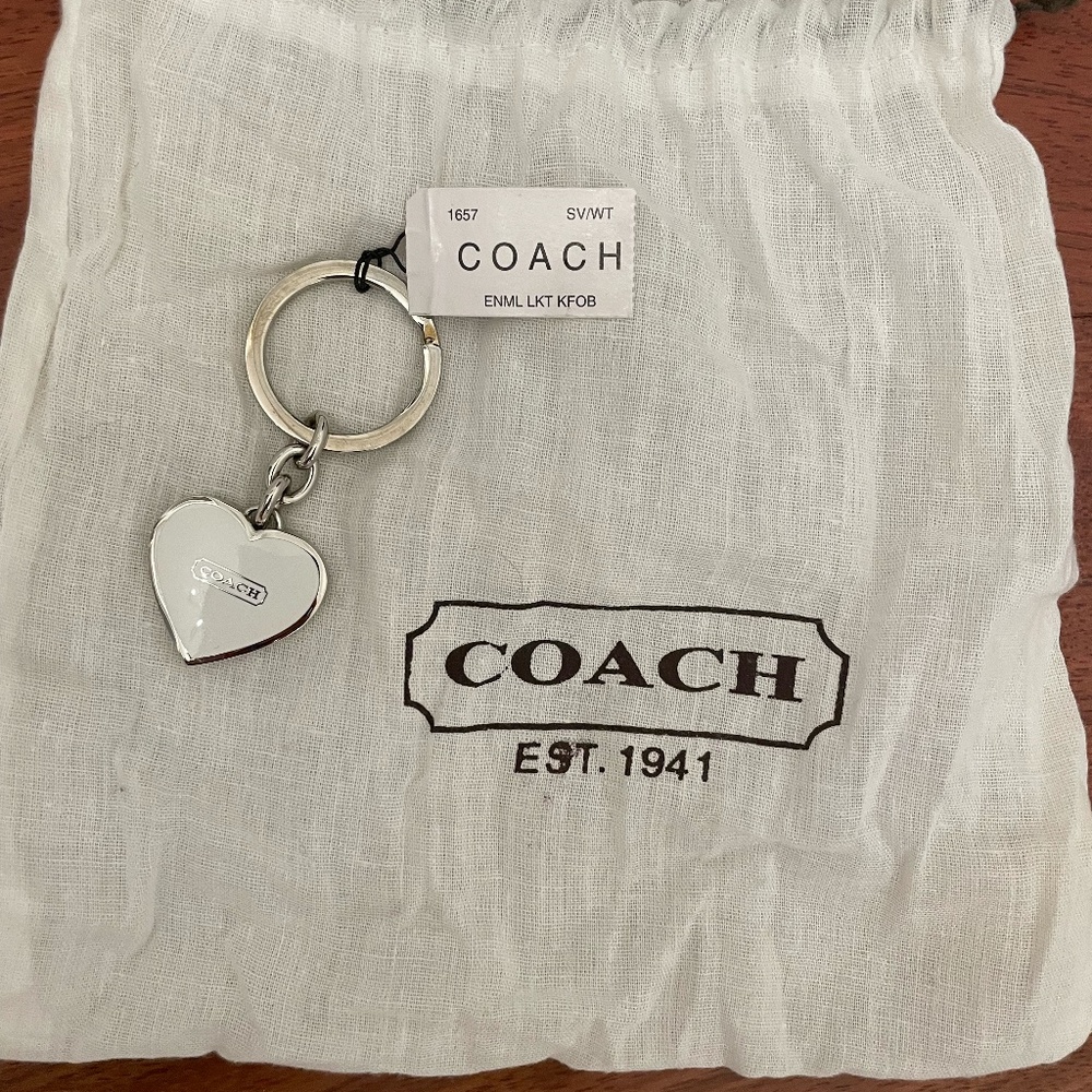 Coach Signature Locket Keychain